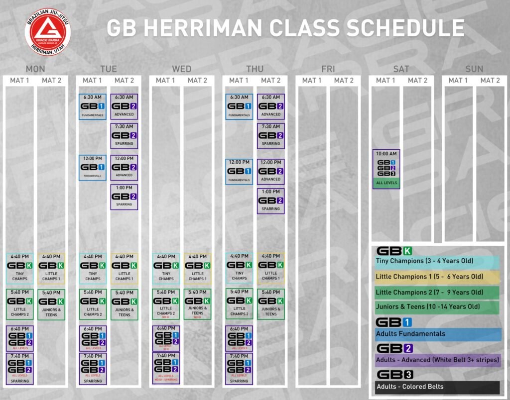 jiu jitsu schedule herriman