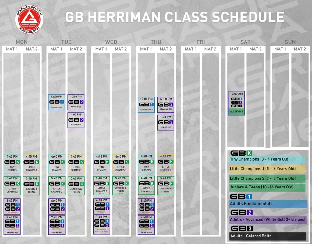 jiu jitsu herriman schedule